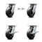 Service Caster 6 Inch Polyolefin Swivel Caster Swivel Locks 2 Brakes, 2PK SCC-35S620-POB-BSL-2-SLB-2 - alternate 1